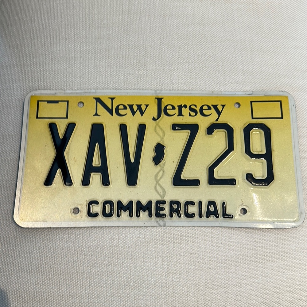 NJ vintage license plate